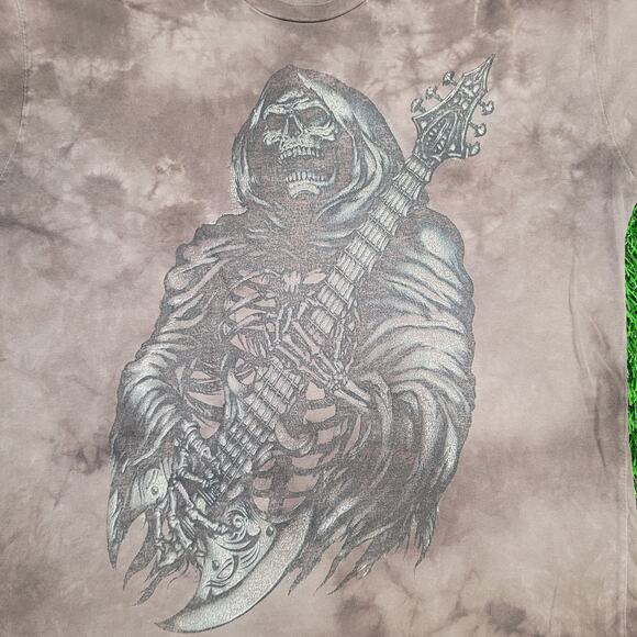 Skull Rocker Shirt M/L 20x29 Smokey Tie-Dye - Picture 12 of 13